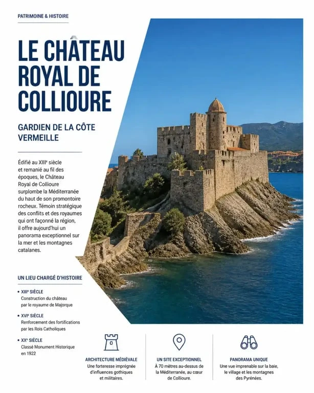 Le Château Royal, monument historique incontournable pour visiter Collioure