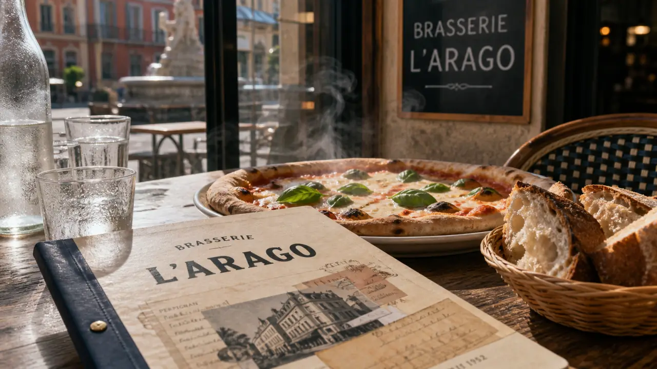 Restaurant arago perpignan en terrasse, pizza fumante, brasserie L’Arago