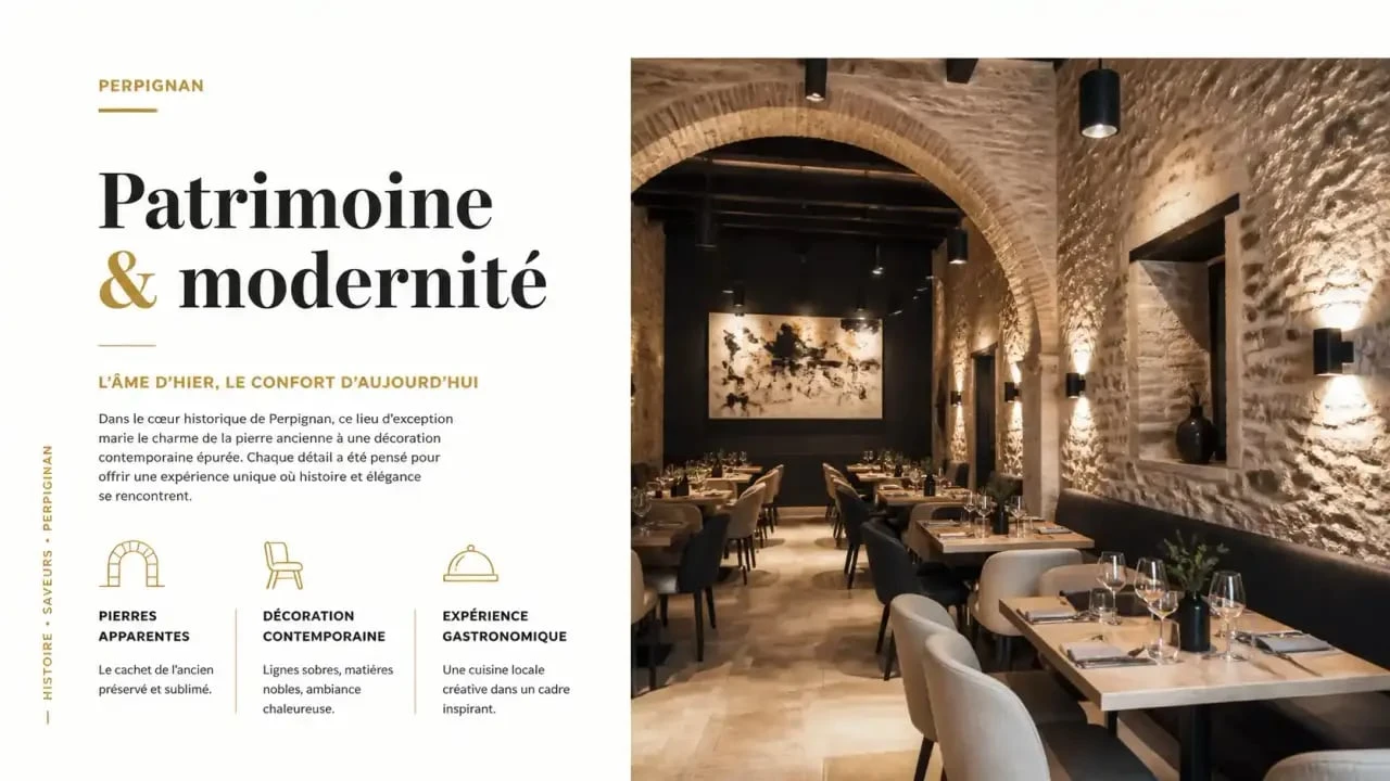 Cadre atypique d'un restaurant à Perpignan