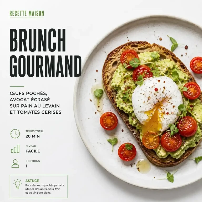 Brunch fait maison au restaurant La Pause à Perpignan avec œufs et avocat