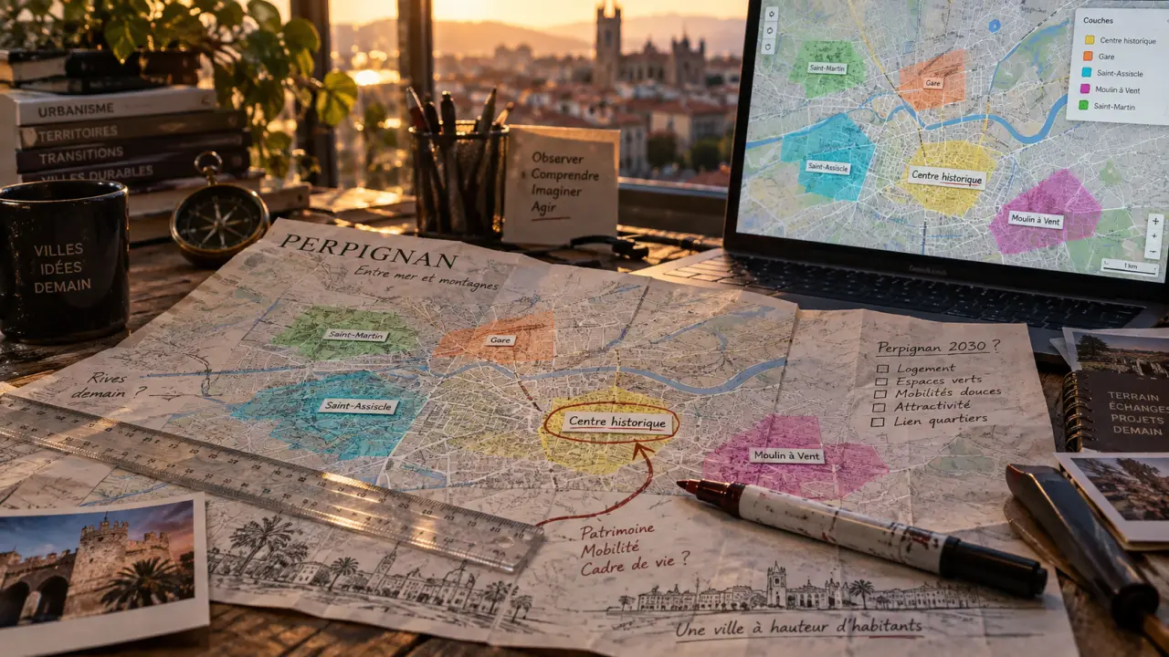 Quartiers perpignan plan : 5 secteurs et mairies