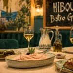 Restaurant hibou Perpignan : bistro grec intérieur, cuisine méditerranéenne