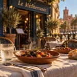 Restaurant le méditerranée perpignan : terrasse ensoleillée et cuisine maison