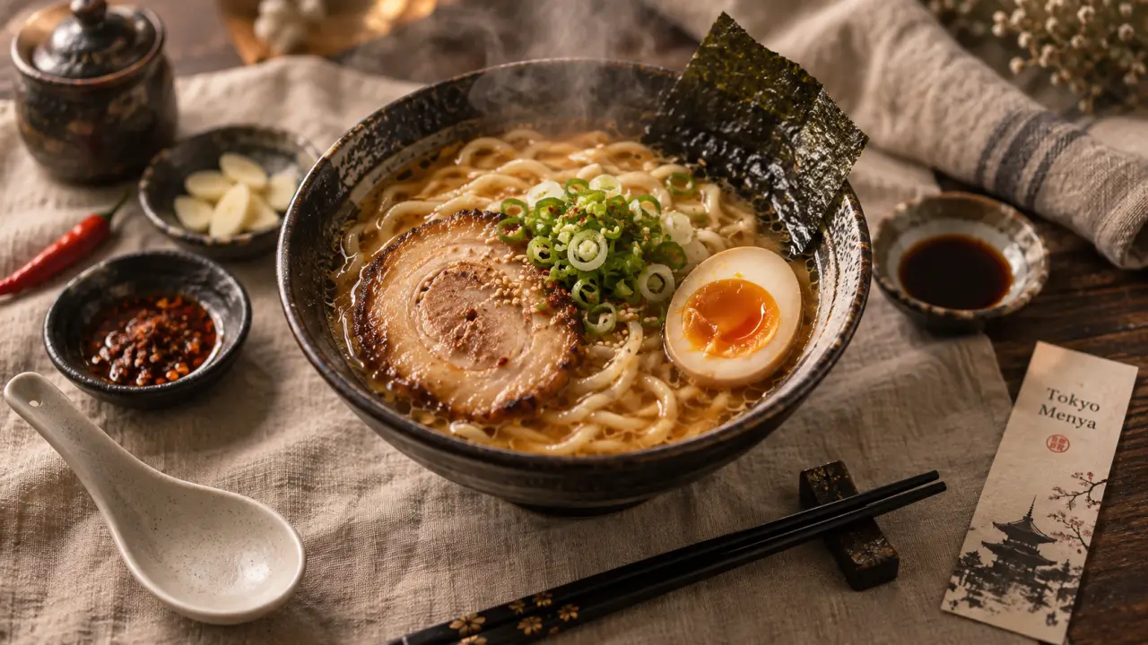 Restaurant ramen Perpignan : bol de ramen maison Tokyo Menya