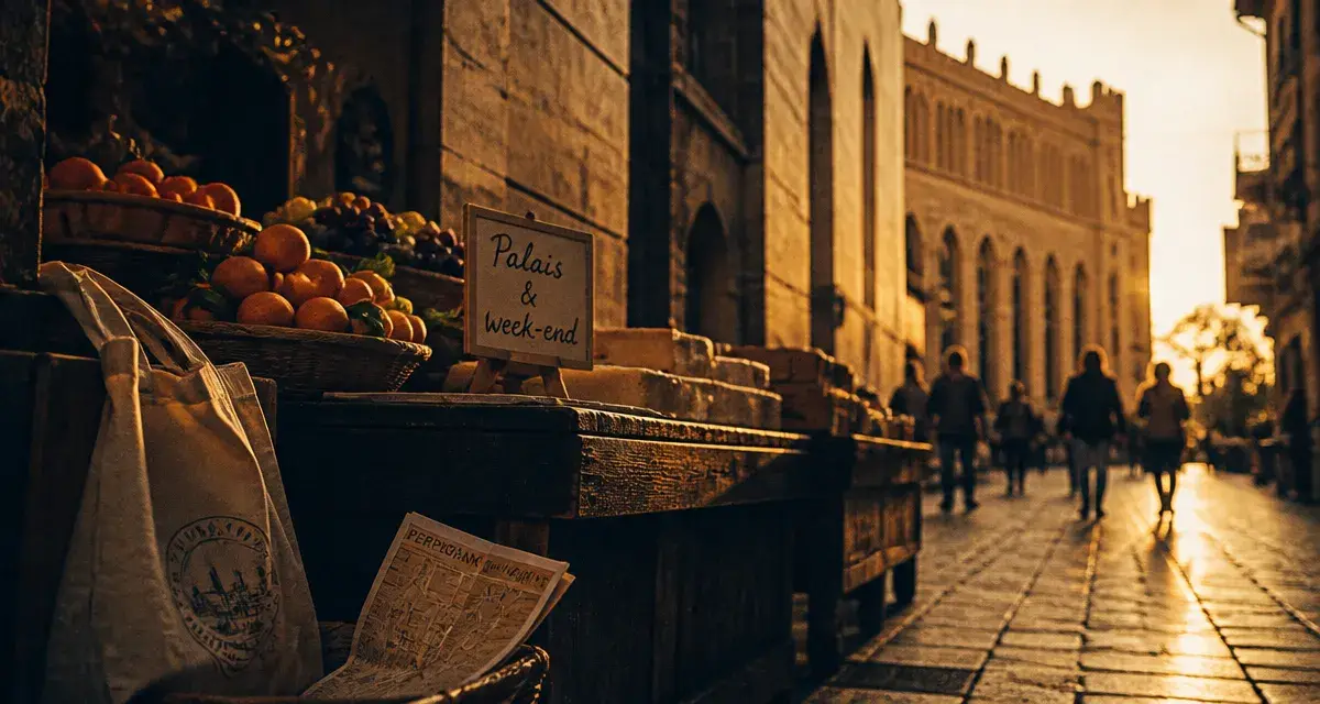 Sortir à Perpignan ce week end : rue du centre historique, golden hour