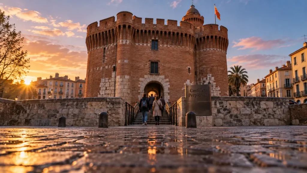 Visiter le castillet perpignan : vue sur la place de Verdun et 142 marches