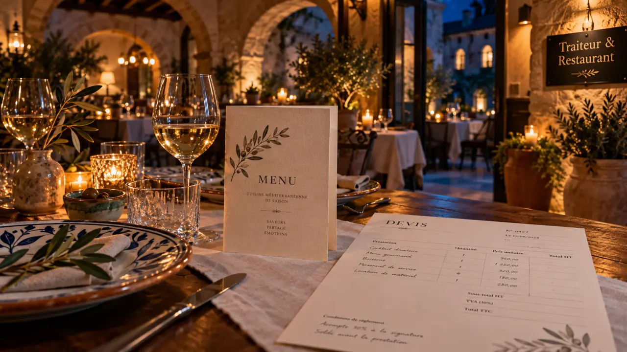 Le clos des lys restaurant et traiteur à Perpignan : table dressée, ambiance méditerranéenne