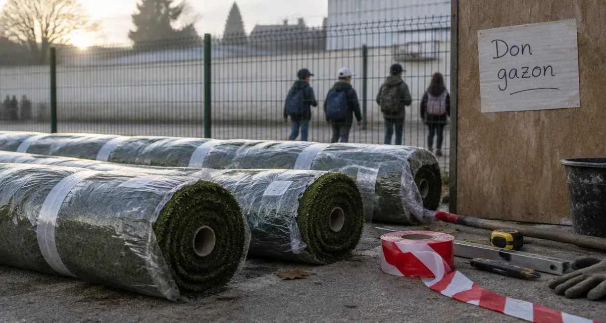 À Perpignan, une entreprise aide l’école Pasteur après le vol de son gazon