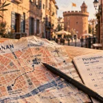 Que faire a Perpignan aujourd hui : plan vers le Castillet