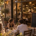 Restaurant Le Sujet Perpignan : entrée et terrasse du restaurant